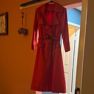 Stylish Red Trench Coat